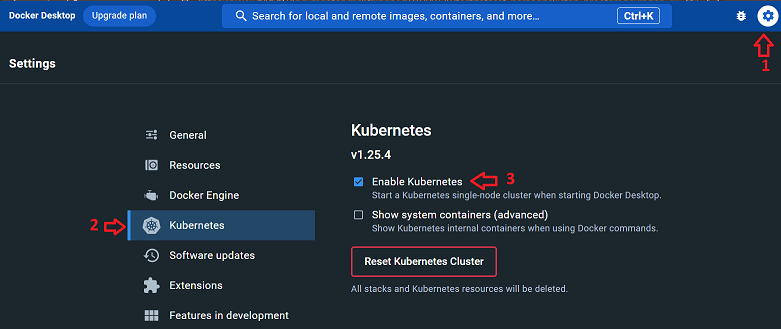 Enable Kubernetes